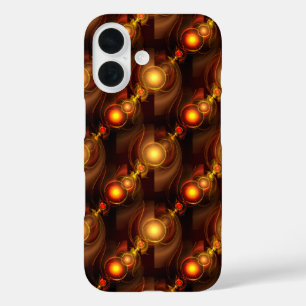 Gold Modern Boho Elegantes abstraktes Kunstmuster iPhone 16 Hülle