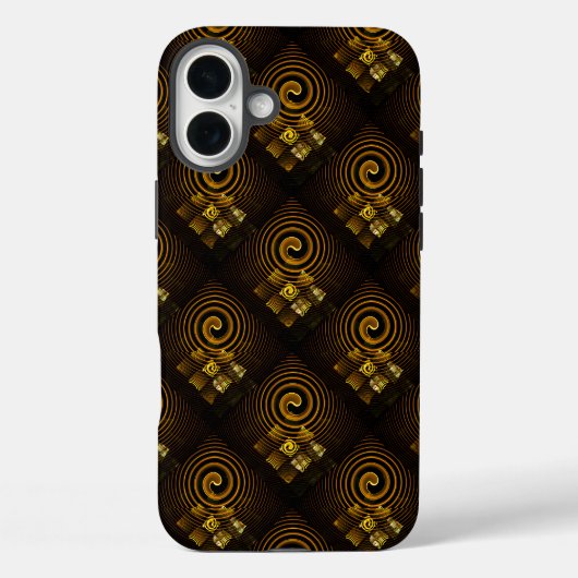 Gold Modern Boho Elegantes abstraktes Kunstmuster Case-Mate iPhone Hülle (Rückseite)
