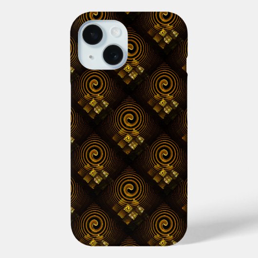 Gold Modern Boho Elegantes abstraktes Kunstmuster Case-Mate iPhone Hülle (Rückseite)