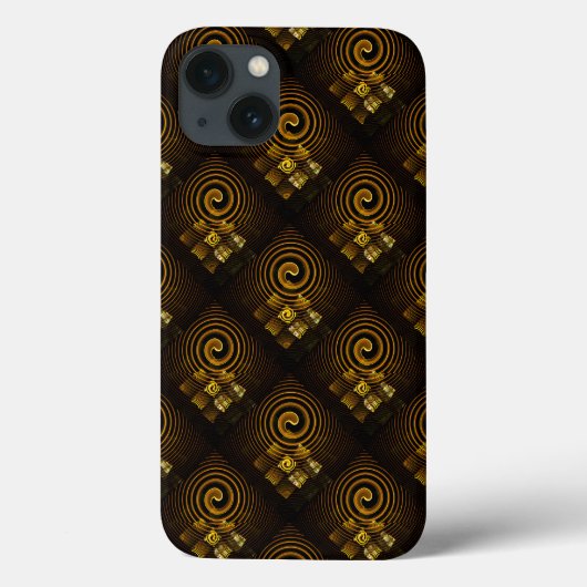 Gold Modern Boho Elegantes abstraktes Kunstmuster Case-Mate iPhone Hülle (Rückseite)