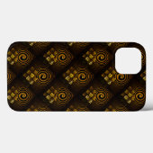 Gold Modern Boho Elegantes abstraktes Kunstmuster Case-Mate iPhone Hülle (Rückseite (Horizontal))