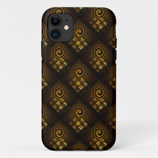 Gold Modern Boho Elegantes abstraktes Kunstmuster  Case-Mate iPhone Hülle (Rückseite)