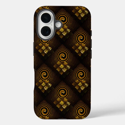 Gold Modern Boho Elegantes abstraktes Kunstmuster Case-Mate iPhone Hülle (Rückseite)