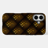Gold Modern Boho Elegantes abstraktes Kunstmuster Case-Mate iPhone Hülle (Rückseite (Horizontal))