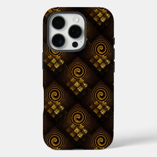 Gold Modern Boho Elegantes abstraktes Kunstmuster Case-Mate iPhone Hülle (Rückseite)