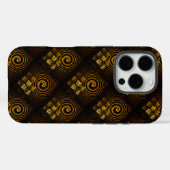 Gold Modern Boho Elegantes abstraktes Kunstmuster Case-Mate iPhone Hülle (Rückseite (Horizontal))