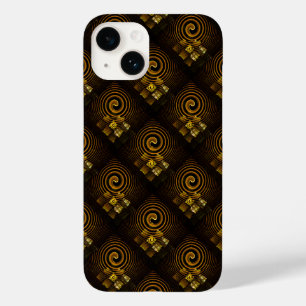 Gold Modern Boho Elegantes abstraktes Kunstmuster Case-Mate iPhone 14 Hülle