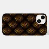 Gold Modern Boho Elegantes abstraktes Kunstmuster Case-Mate iPhone Hülle (Rückseite (Horizontal))