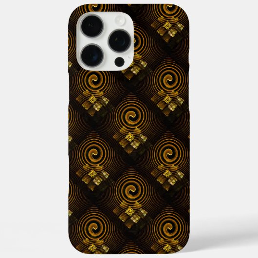 Gold Modern Boho Elegantes abstraktes Kunstmuster Case-Mate iPhone Hülle (Rückseite)