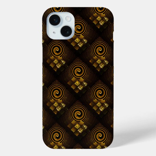Gold Modern Boho Elegantes abstraktes Kunstmuster Case-Mate iPhone Hülle (Rückseite)