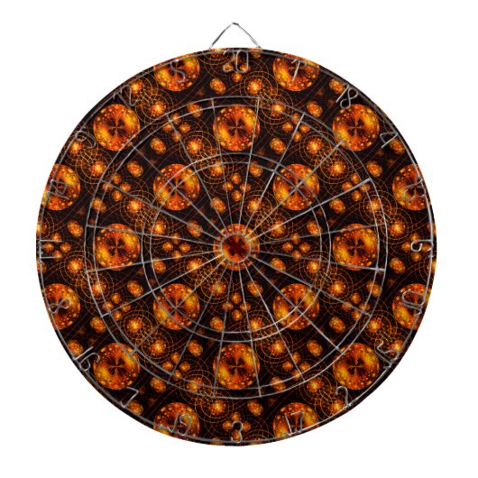 Gold Modern Boho Elegantes abstraktes Kunstmuster Dartscheibe (vorne)
