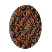 Gold Modern Boho Elegantes abstraktes Kunstmuster Dartscheibe (Vorderseite Links)