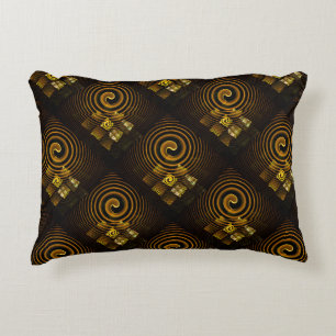 Gold Modern Boho Elegantes abstraktes Kunstmuster  Dekokissen