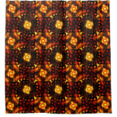 Gold Modern Boho Elegantes abstraktes Kunstmuster Duschvorhang (Vorderseite)