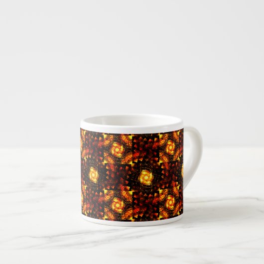 Gold Modern Boho Elegantes abstraktes Kunstmuster Espressotasse (Vorderseite Rechts)