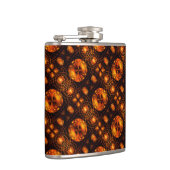 Gold Modern Boho Elegantes abstraktes Kunstmuster Flachmann (Rechts)