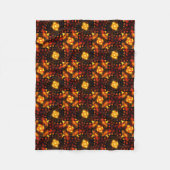 Gold Modern Boho Elegantes abstraktes Kunstmuster Fleecedecke (Vorderseite)
