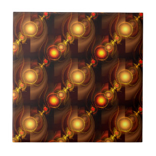 Gold Modern Boho Elegantes abstraktes Kunstmuster Fliese