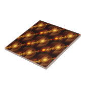 Gold Modern Boho Elegantes abstraktes Kunstmuster Fliese (Seite)