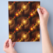 Gold Modern Boho Elegantes abstraktes Kunstmuster Flyer (Hand)
