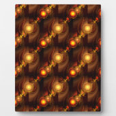 Gold Modern Boho Elegantes abstraktes Kunstmuster Fotoplatte (Vorderseite)
