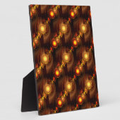 Gold Modern Boho Elegantes abstraktes Kunstmuster Fotoplatte (Seite)