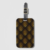 Gold Modern Boho Elegantes abstraktes Kunstmuster Gepäckanhänger (Vorderseite Vertikal)