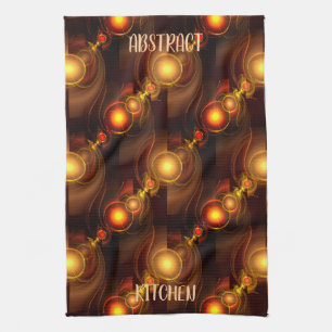 Gold Modern Boho Elegantes abstraktes Kunstmuster Geschirrtuch