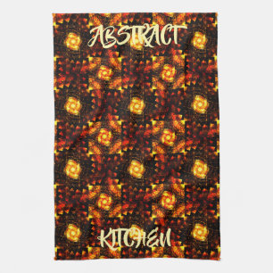 Gold Modern Boho Elegantes abstraktes Kunstmuster Geschirrtuch