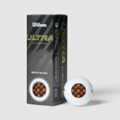 Gold Modern Boho Elegantes abstraktes Kunstmuster Golfball (Verpackungen)
