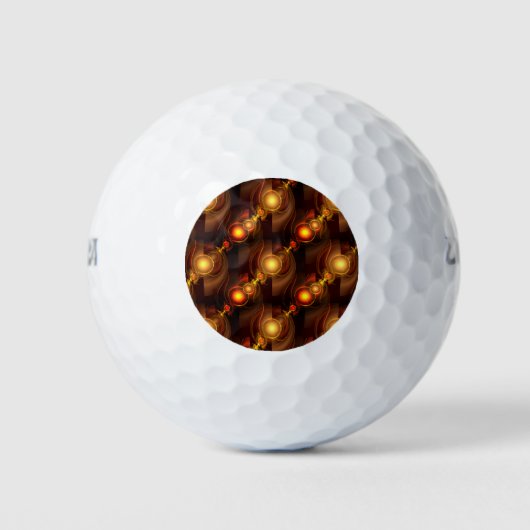 Gold Modern Boho Elegantes abstraktes Kunstmuster Golfball (Vorderseite)