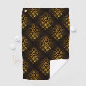 Gold Modern Boho Elegantes abstraktes Kunstmuster Golfhandtuch (Insitu)