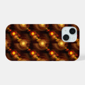 Gold Modern Boho Elegantes abstraktes Kunstmuster iPhone 15 Hülle (Rückseite (Horizontal))