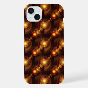 Gold Modern Boho Elegantes abstraktes Kunstmuster iPhone 15 Plus Hülle