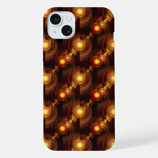 Gold Modern Boho Elegantes abstraktes Kunstmuster  iPhone Hülle (Rückseite)