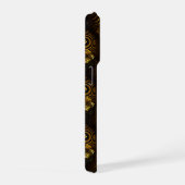 Gold Modern Boho Elegantes abstraktes Kunstmuster iPhone Hülle (Rechte Seite)