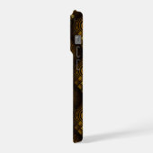 Gold Modern Boho Elegantes abstraktes Kunstmuster iPhone Hülle (Linke Seite)