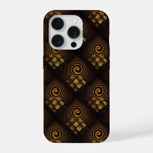 Gold Modern Boho Elegantes abstraktes Kunstmuster iPhone Hülle (Rückseite)