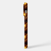 Gold Modern Boho Elegantes abstraktes Kunstmuster iPhone Hülle (Linke Seite)
