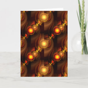Gold Modern Boho Elegantes abstraktes Kunstmuster Karte