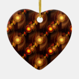 Gold Modern Boho Elegantes abstraktes Kunstmuster  Keramik Ornament