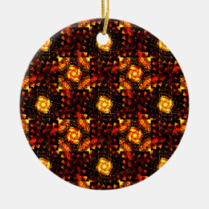 Gold Modern Boho Elegantes abstraktes Kunstmuster Keramik Ornament