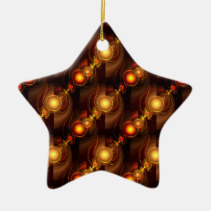 Gold Modern Boho Elegantes abstraktes Kunstmuster Keramik Ornament