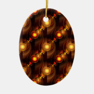 Gold Modern Boho Elegantes abstraktes Kunstmuster Keramik Ornament