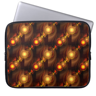 Gold Modern Boho Elegantes abstraktes Kunstmuster Laptopschutzhülle