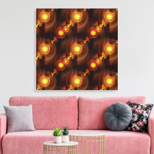 Gold Modern Boho Elegantes abstraktes Kunstmuster Leinwanddruck