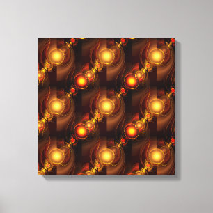 Gold Modern Boho Elegantes abstraktes Kunstmuster Leinwanddruck