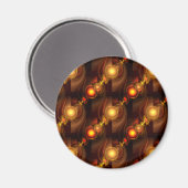 Gold Modern Boho Elegantes abstraktes Kunstmuster  Magnet (Vorderseite/Rückseite)
