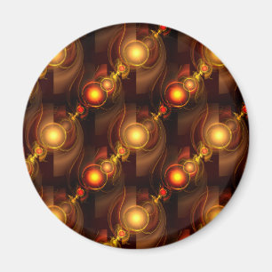 Gold Modern Boho Elegantes abstraktes Kunstmuster  Magnet
