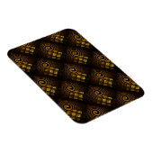 Gold Modern Boho Elegantes abstraktes Kunstmuster Magnet (Rechte Seite)